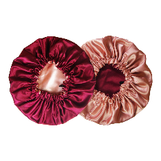 BONNET DE NUIT SATIN ROSE / BORDEAUX | MAEVA QUEEN POUR KAIRLY PARIS