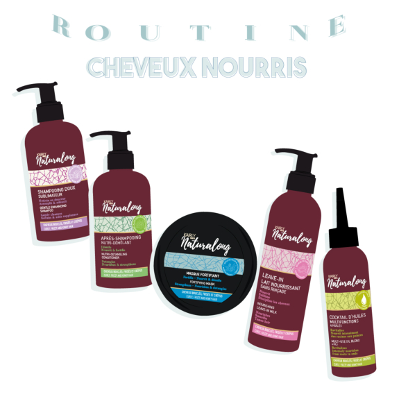 Routine cheveux boucls nourris